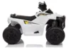 ATV Quad electric pentru copii 35W XH116 LeanToys 5702 alb-negru 6V cu amortizoare