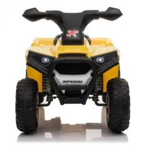 ATV Quad electric pentru copii 35W XH116 LeanToys 5703 galben-negru 6V cu amortizoare