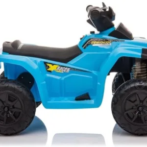 ATV Quad electric pentru copii 35W XH116 LeanToys 5705 albastru-negru 6V cu amortizoare