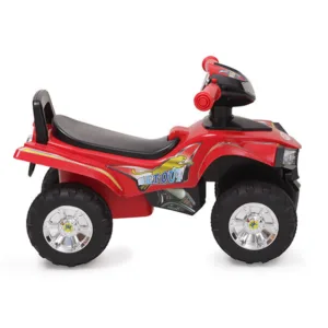 ATV pentru copii fara pedale Moni RideGo Rosu cu spatiu depozitare jucarii