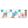 Accesoriu pentru curatare dinti si gingii bebelusi BabyJem Rabbit Glove Blue