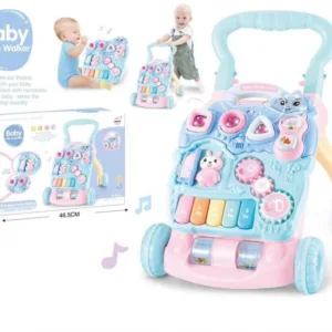 Antepremergator pentru copii MalPlay Pink-Blue Bunny