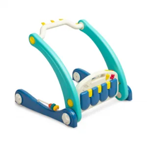 Antepremergator transformabil 2in1 cu panou muzical si Salteluta de joaca Blue