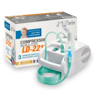 Aparat aerosoli cu compresor Little Doctor LD - 221C Pro cu 3 dispensere pentru reglarea dimensiunii particulelor