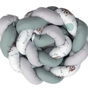 Aparatoare laterala patut Amy Bumper impletit inchidere velcro 210x21 cm Caprioara mica