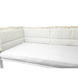 Aparatoare pentru patut MimiNu Premium cu volanase si dantela Meadow