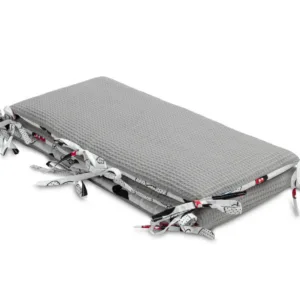 Aparatoare pentru patut Sensillo Waffle Mice Grey 180x30cm cu doua fete din bumbac