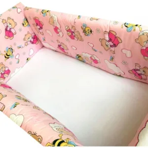 Aparatori Maxi Ursi cu albine pe roz 140x70 cm
