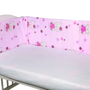 Aparatori laterale pentru pat Kitty Pink