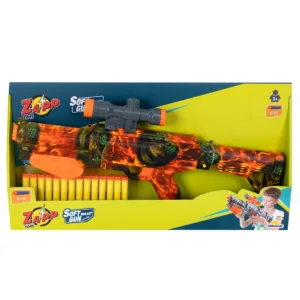 Arma de jucarie cu 14 sageti din burete