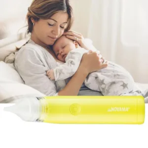 Aspirator nazal electric Novama Pingo Spark 0-12 ani iluminare LED cu baterii Verde lime