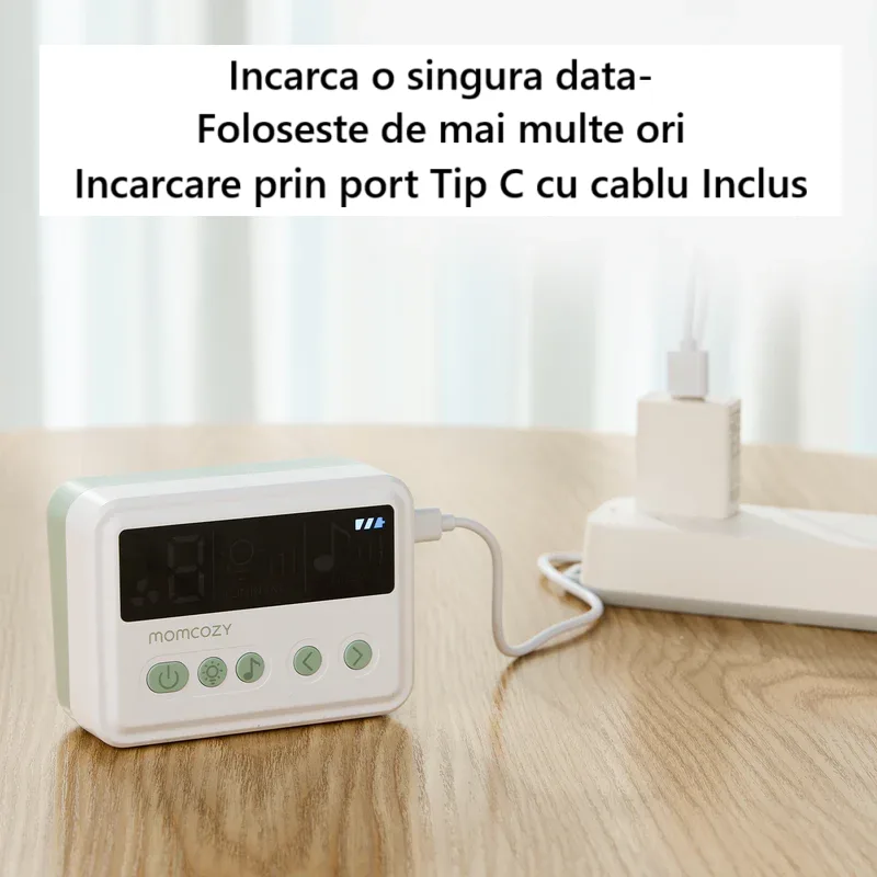 Aspirator nazal electric cu 9 trepte de aspiratie cu sunete si baterie de lunga durata Hospital grade Momcozy