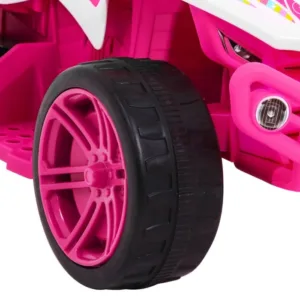 Atv electric pentru copii Little Monster TR1805 roz 25W cu panou audio si acceleratie pe ghidon