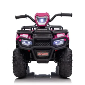 Atv electric pentru copii Nichiduta Super Me Pink 12V 70W cu scaun din piele
