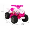 Atv electric pentru copii The Fastest JS320 70x43x44 cm roz 25W cu panou audio
