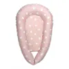 Baby Nest 3 in 1 cu husa din bumbac ranforce 110x70x15 cm Pale Blush