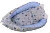 Baby Nest 3 in 1 din bumbac cu salteluta si pernuta inclusa Rabbit with Blue Baloons