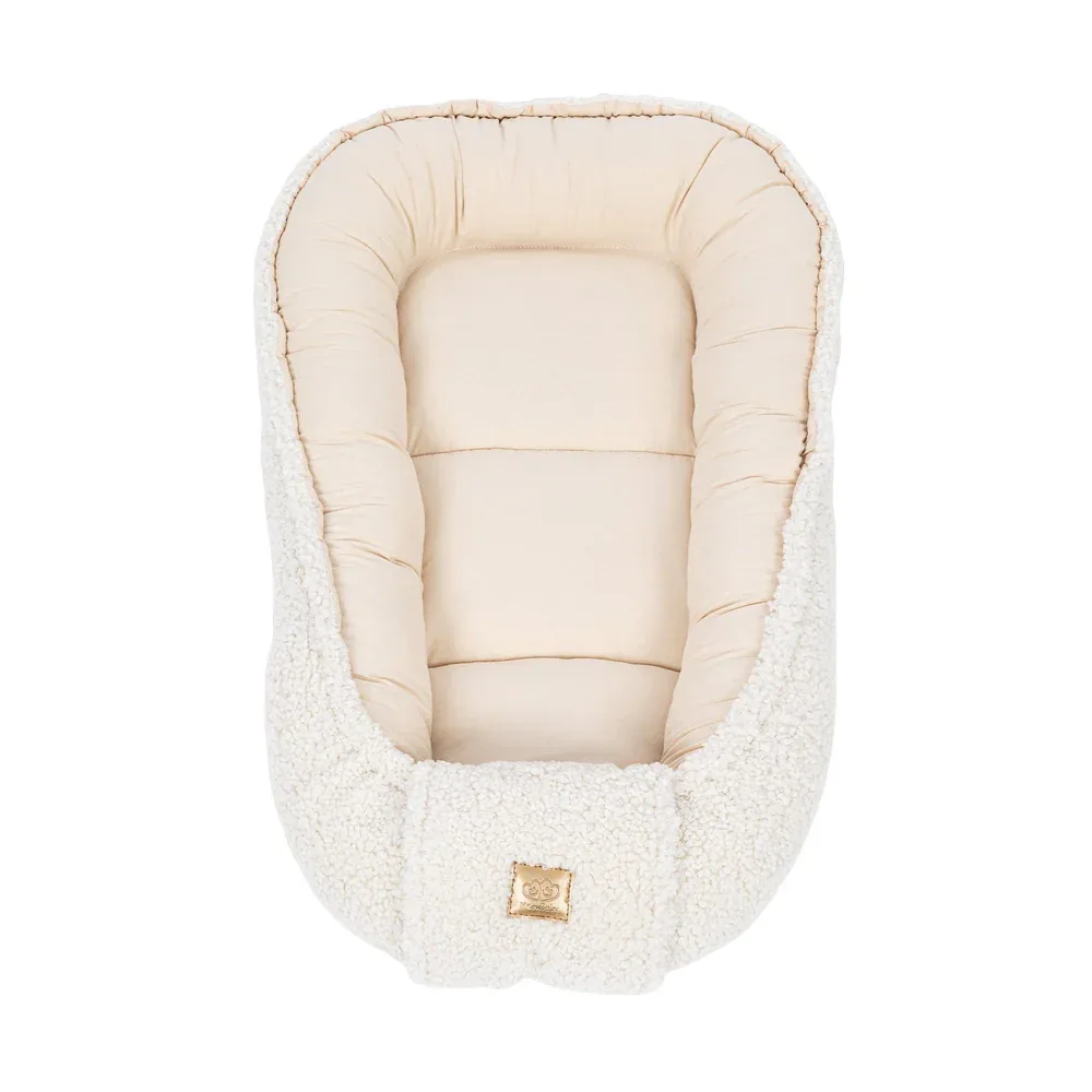 Babynest pentru bebelusi MeowBaby bearly cream