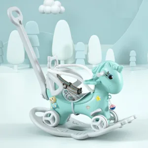 Balansoar 3 in 1 Nichiduta Garden Light Mint transformabil in vehicul fara pedale cu maner parental
