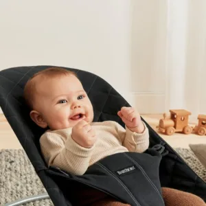 Balansoar Bliss BabyBjorn Black din tesatura matlasata cu aspect Clasic