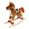 Balansoar calut Little Mom Shadow Brown din plus cu roti