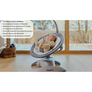 Balansoar electric 2 in 1 Lionelo Mell bej