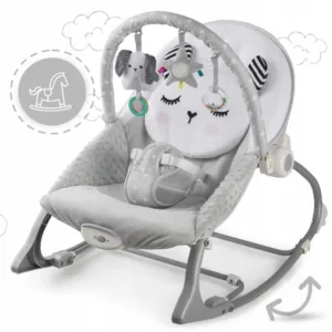 Balansoar multifunctional cu vibratii panda 3 jucarii Ricokids 7323 gri