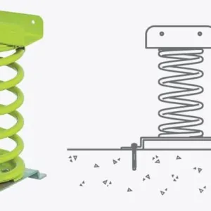 Balansoar pe arc pentru copii Elefant HDPE cu prindere pe beton KBT