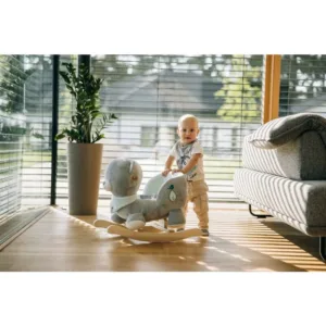 Balansoar pentru copii Free2Play Max the Bear Blue din lemn 18 luni+