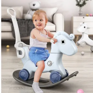 Balansoar pentru copii Nichiduta Garden Rocking Horse Blue 3 in 1