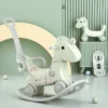Balansoar pentru copii Nichiduta Garden Rocking Horse Green 3 in 1 transformabil in vehicul fara pedale