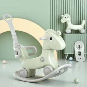 Balansoar pentru copii Nichiduta Garden Rocking Horse Green 3 in 1