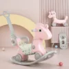 Balansoar pentru copii Nichiduta Garden Rocking Horse Pink 3 in 1 transformabil in vehicul fara pedale