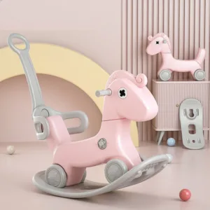 Balansoar pentru copii Nichiduta Garden Rocking Horse Pink 3 in 1