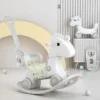 Balansoar pentru copii Nichiduta Garden Rocking Horse White 3 in 1 transformabil in vehicul fara pedale