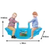 Balansoar pentru copii Pilsan Star Seesaw Red cu manere de sustinere