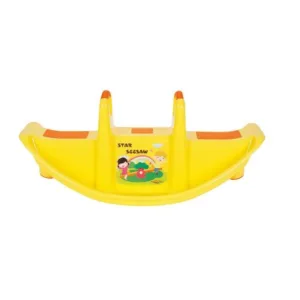 Balansoar pentru copii Pilsan Star Seesaw Yellow cu manere de sustinere
