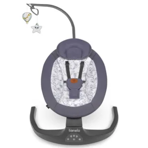 Balansoar si sezlong Lionelo Ralf 2 in 1 electric cu telecomanda si cablu USB GriAlb