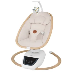 Balansoar si sezlong electric Lionelo Olivia Bej 2 in 1 cu leganare 3D