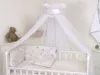 Baldachin din tul pentru patut bebe Airy Beige 160 x 600 cm