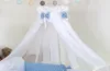 Baldachin din tul pentru patut bebe Sky Bunny Blue 160 x 600 cm suport prindere inclus