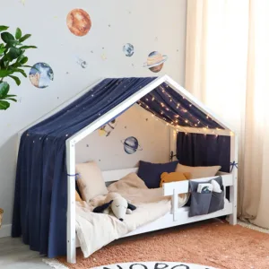 Baldachin muselina pentru pat tip casuta