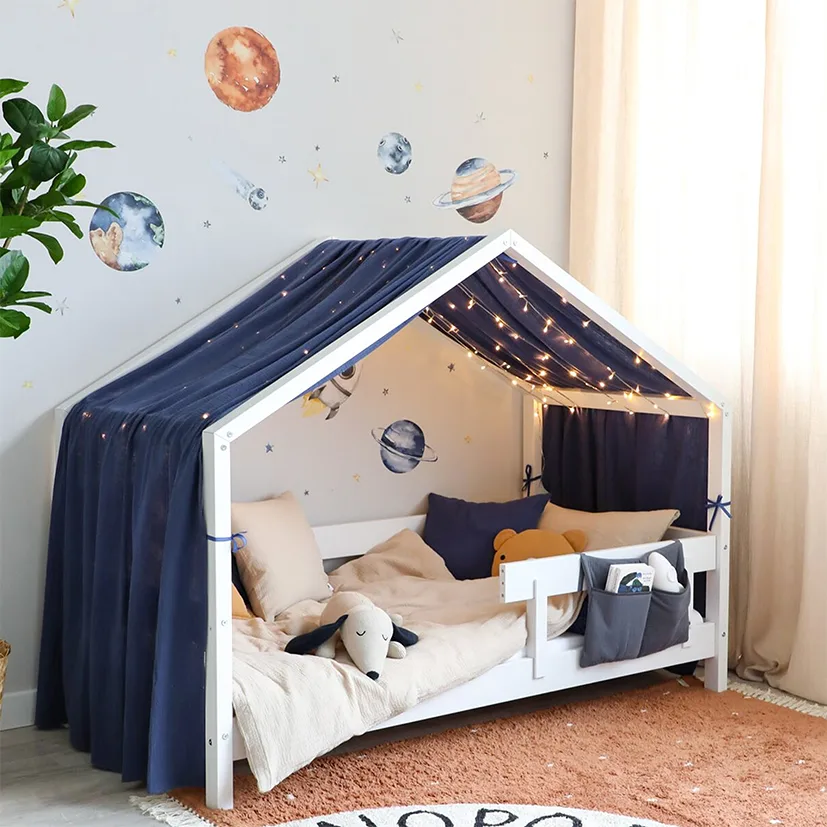 Baldachin muselina pentru pat tip casuta