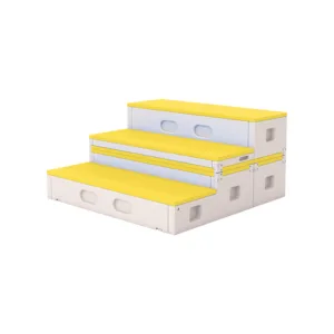 Bancuta modulara pentru gradinita Nichiduta Garden Step Stool Yellow 123 x 122 x 62 cm