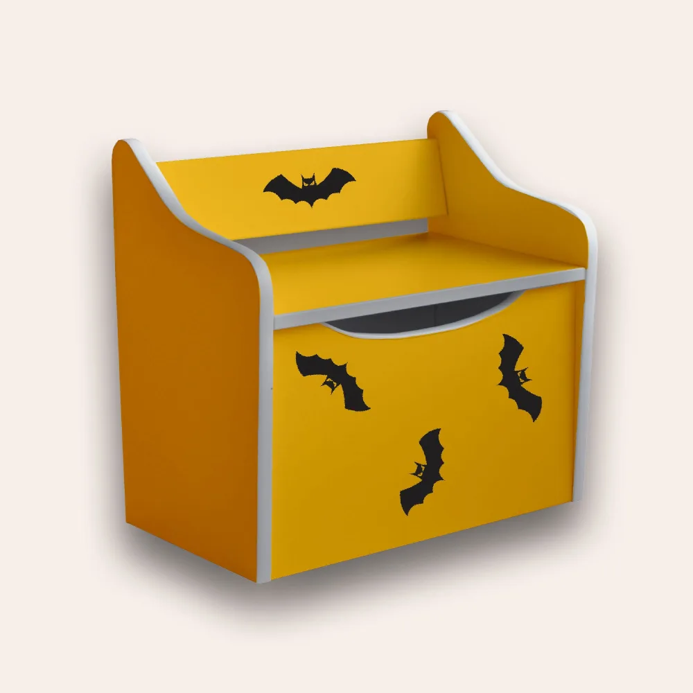 Bancuta pentru copii cu spatiu de depozitare Batman Galben