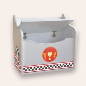 Bancuta pentru copii cu spatiu de depozitare Cars Race Alb