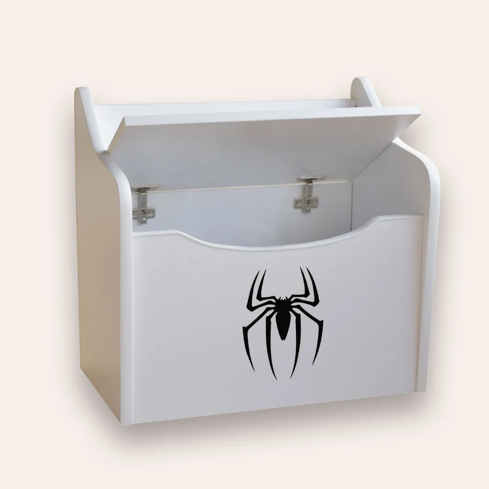 Bancuta pentru copii cu spatiu de depozitare Spiderman alb