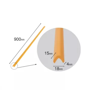 Banda protectie mobilier pentru copii Car Boy Safety Gri deschis 90 cm din spuma 18x900x15x4 cm