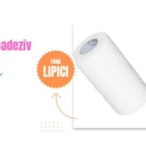 Bandaj elastic autoadeziv Vitammy Autoband tehnologie cu microfibre fara lipici rezistent la apa 10x450 cm alb