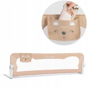 Bariera de protectie pentru pat 150x35 x42 cm Nukido Bej
